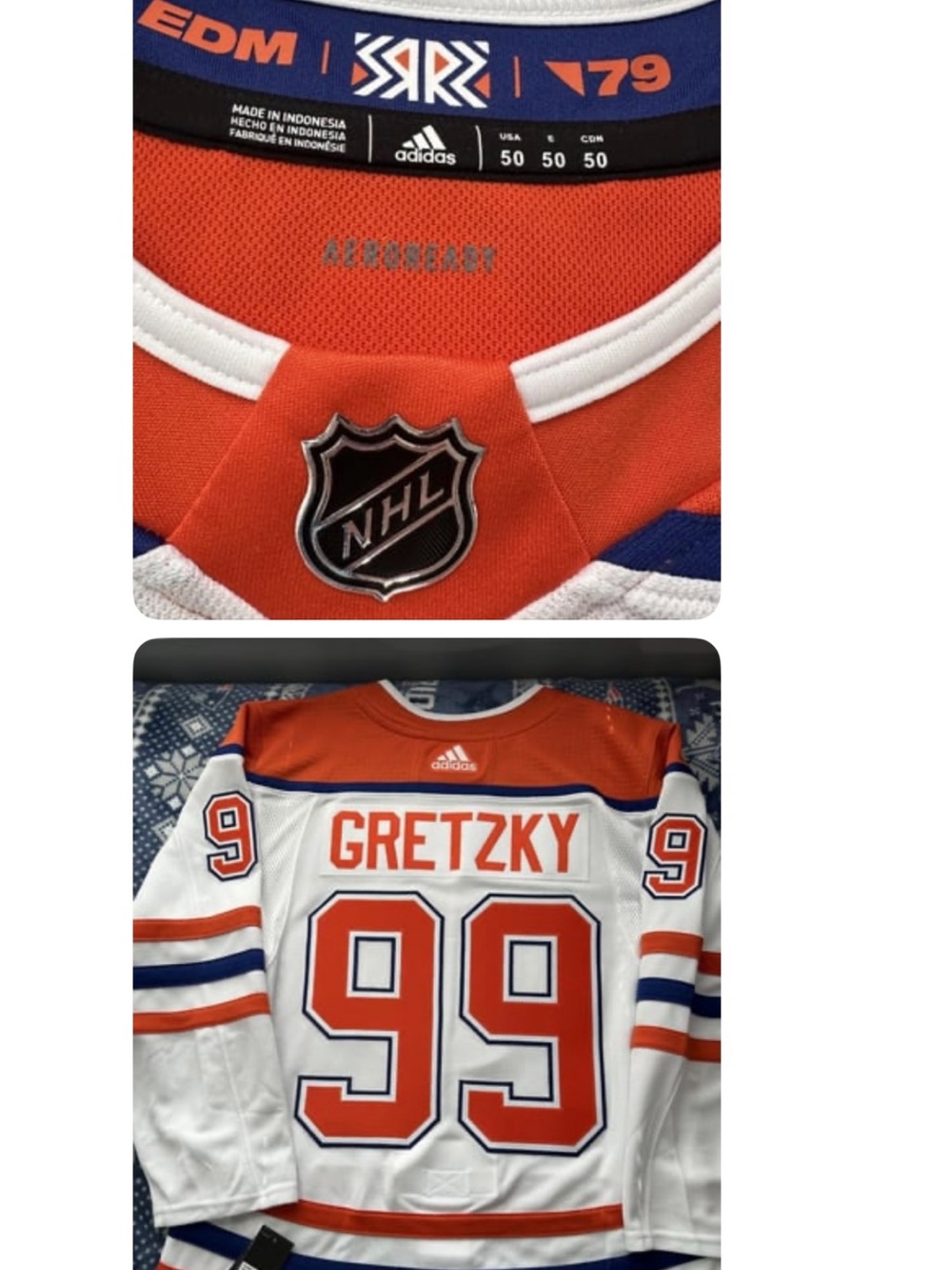 Oilers Reverse Retro 1.0 #99 - Picture 2 of 2